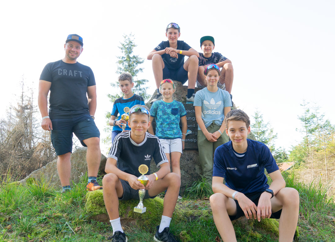 Schülerbiathleten des Biathlon Team Oberfranken der Saison 2021-2022 beim Deutschen Schülercup in Clausthal-Zellerfeld