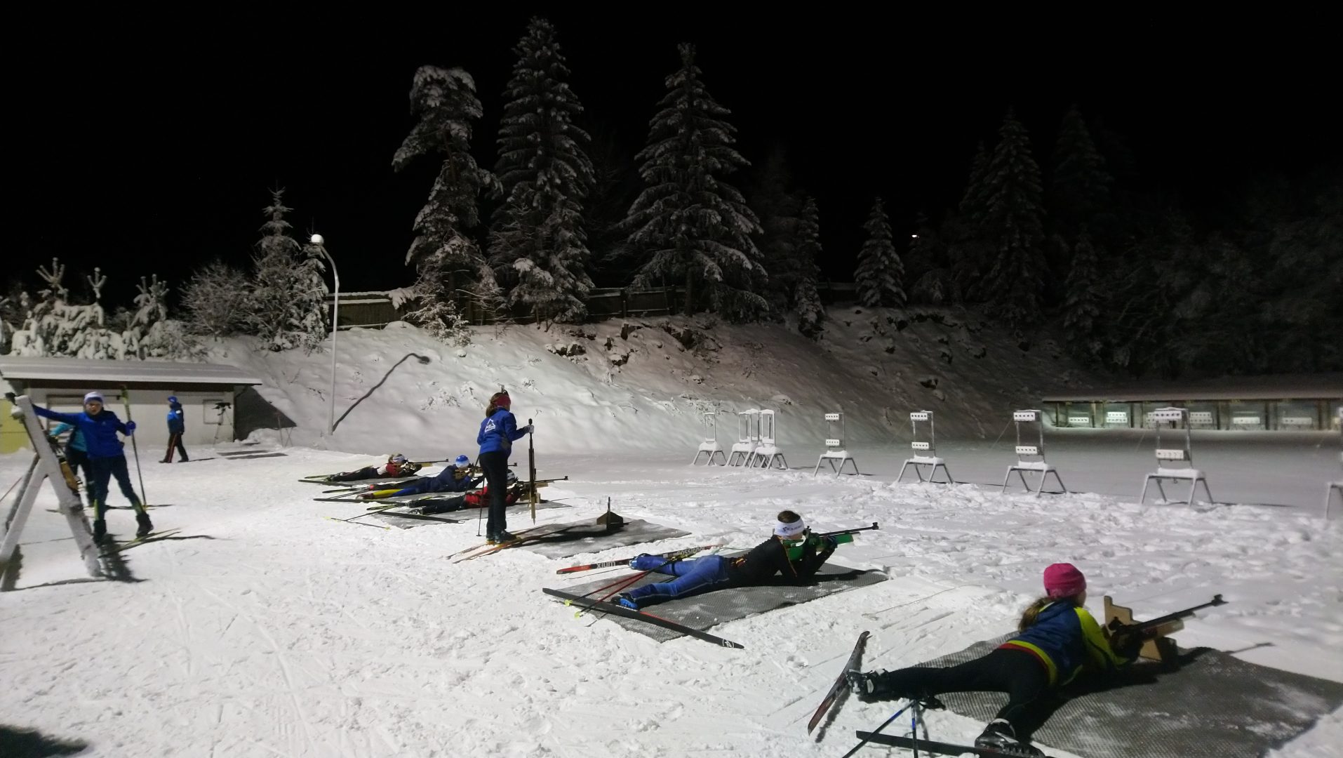 Wintertraining Biathlonanlage Neubau, Fichtelgebirge